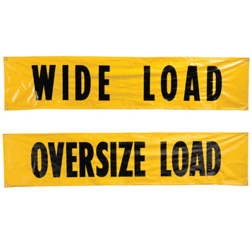 18" by 84" Reversible "Wide Load" and "Oversize Load" Banner