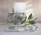 Rectangle Grazing Table Wedding  acrylic sign