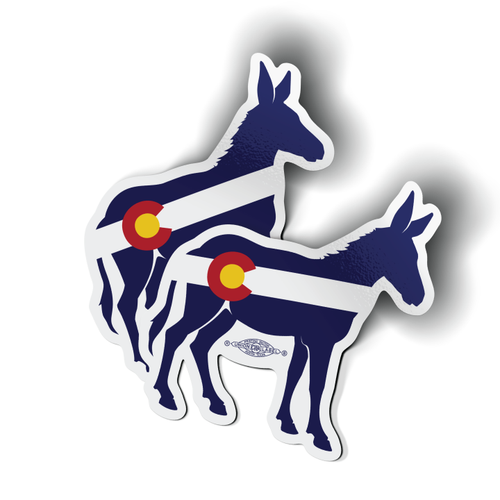 Donkey CO (4" x 4" Vinyl Sticker -- Pack of Two!) Donkey CO (4" x 4" Vinyl Sticker -- Pack of Two!)