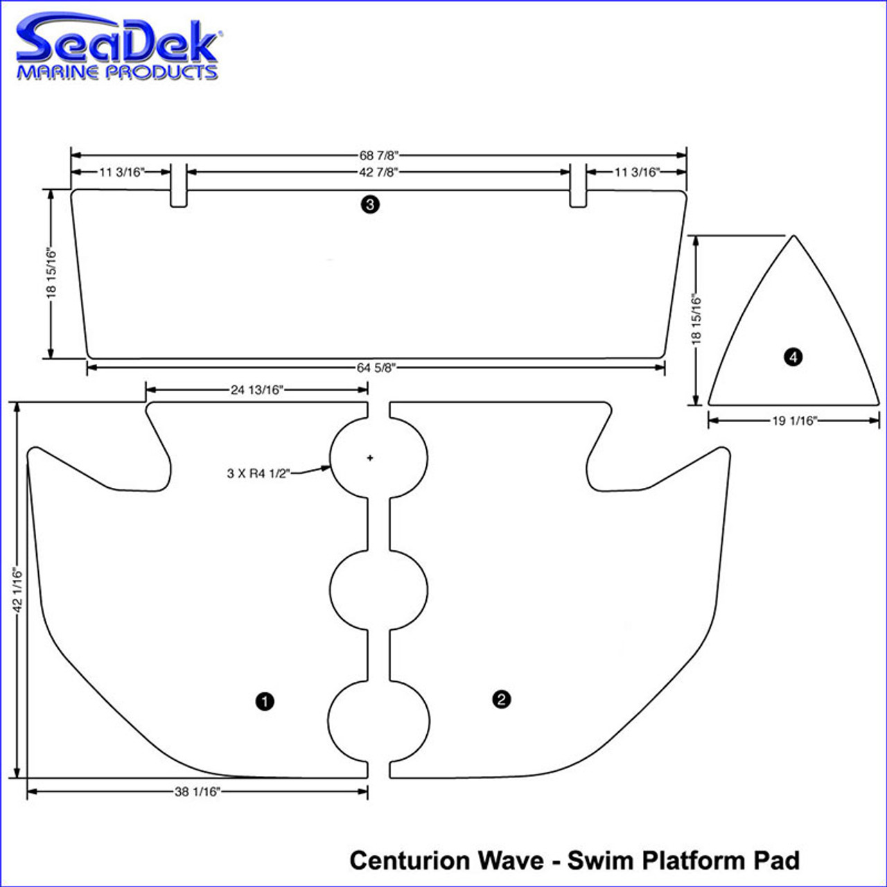 Custom Swim Platform Pads - SeaDek