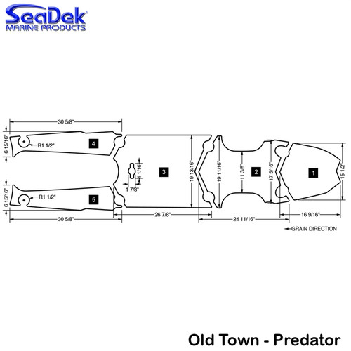 SeaDek Kayak Non-Skid Pads for Old Town Models