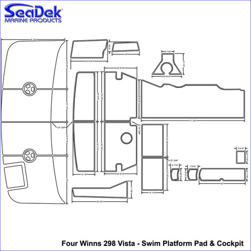 SeaDek Swim Platform Pads for Four Winns Models