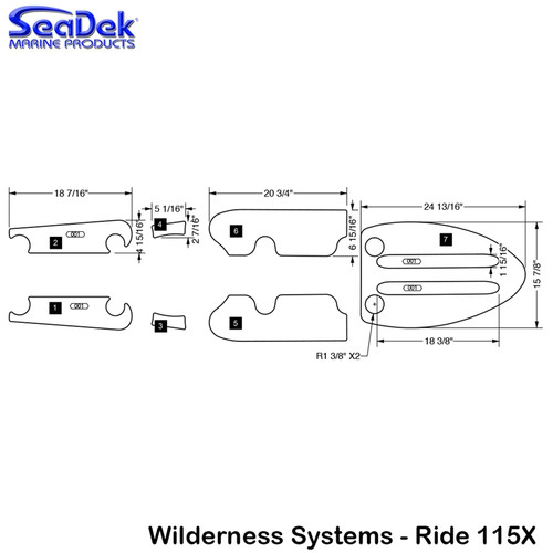 SeaDek Kayak Non-Skid Pads for Wilderness Systems Models