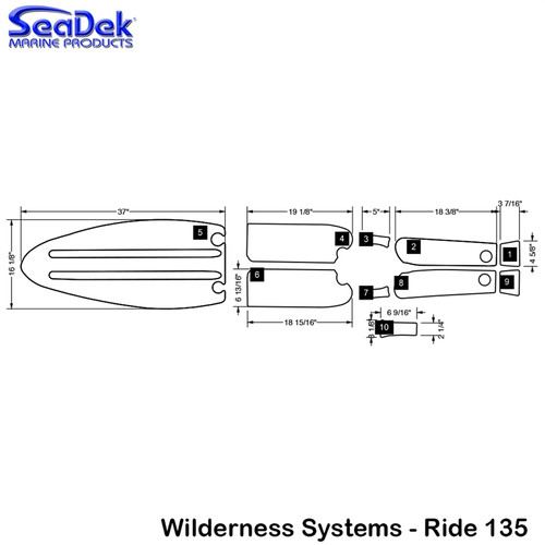 SeaDek Kayak Non-Skid Pads for Wilderness Systems Models