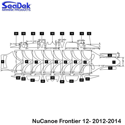 SeaDek Kayak Non-Skid Pads for NuCanoe Models SeaDek Kayak Non-Skid Pads for NuCanoe Models