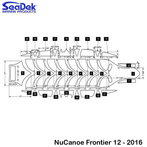 SeaDek Kayak Non-Skid Pads for NuCanoe Models SeaDek Kayak Non-Skid Pads for NuCanoe Models