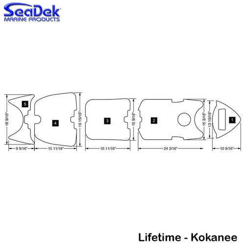 SeaDek Kayak Non-Skid Pads for Lifetime Models SeaDek Kayak Non-Skid Pads for Lifetime Models