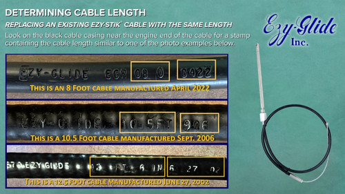 Ezy-Glide Replacement Steering Cables for 830,840 and 870 Ezy-Stik II & III Systems