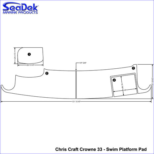 SeaDek Swim Platform Pads for Chris Craft Models SeaDek Swim Platform Pads for Chris Craft Models