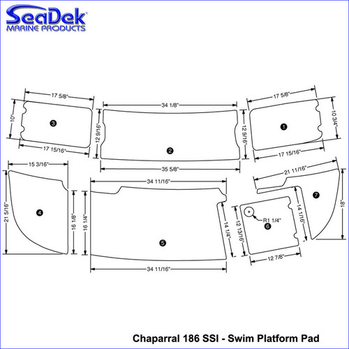 SeaDek Swim Platform Pads for Chaparral Models SeaDek Swim Platform Pads for Chaparral Models