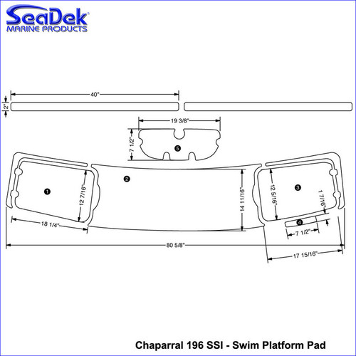 SeaDek Swim Platform Pads for Chaparral Models SeaDek Swim Platform Pads for Chaparral Models
