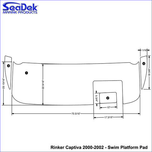 SeaDek Swim Platform Pads for Rinker Models SeaDek Swim Platform Pads for Rinker Models