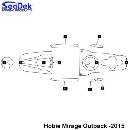 SeaDek Kayak Non-Skid Pads for Hobie Models SeaDek Kayak Non-Skid Pads for Hobie Models