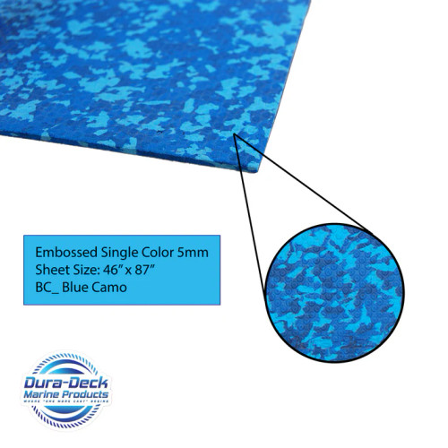 Dura-Deck Embossed Single Color Full Sheet: 5mm Size: 46" x 87"