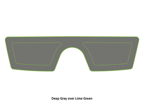 Deep Gray over Lime Green