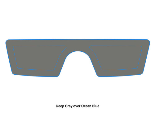 Deep Gray over Ocean Blue
