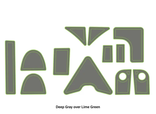 Deep Gray over Lime Green