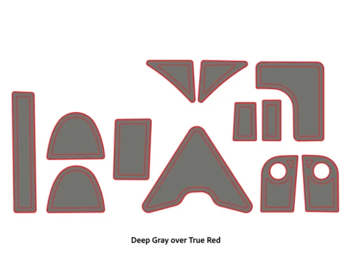 Deep Gray over True Red