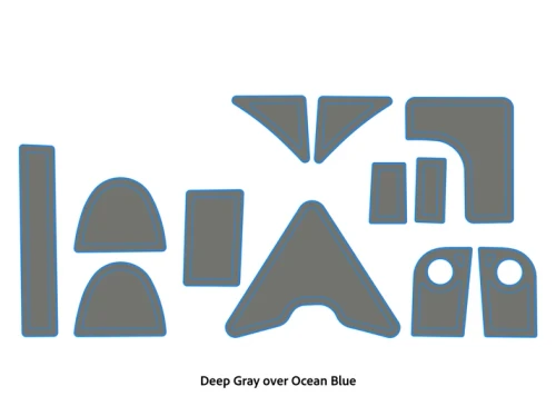 Deep Gray over Ocean Blue