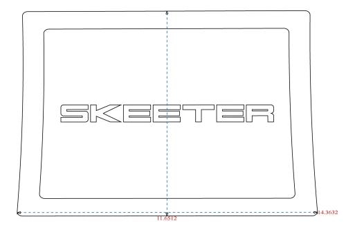 Skeeter Cooler Lid Pad (14.36W X 11.65 H)