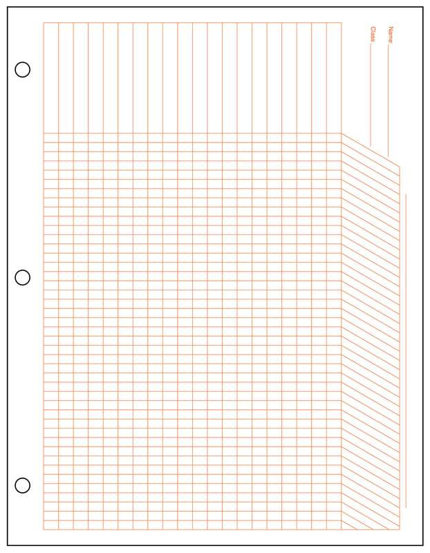 Vertical Numbered Graph Paper, 3/16" - Red - 500 Sheet Ream | Geyer ...