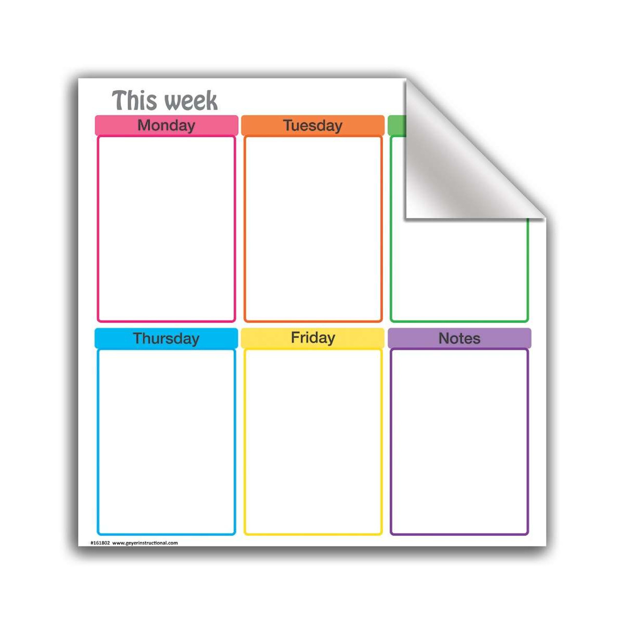 Repositionable, Low-Tac Peel & Stick - Calendar | Geyer Instructional