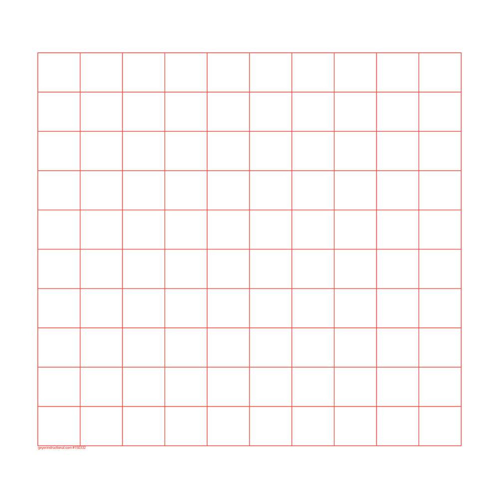 Graph paper pads, 10x10 squares, 100 sheets per pad, 3 pads | geyer  instructional products