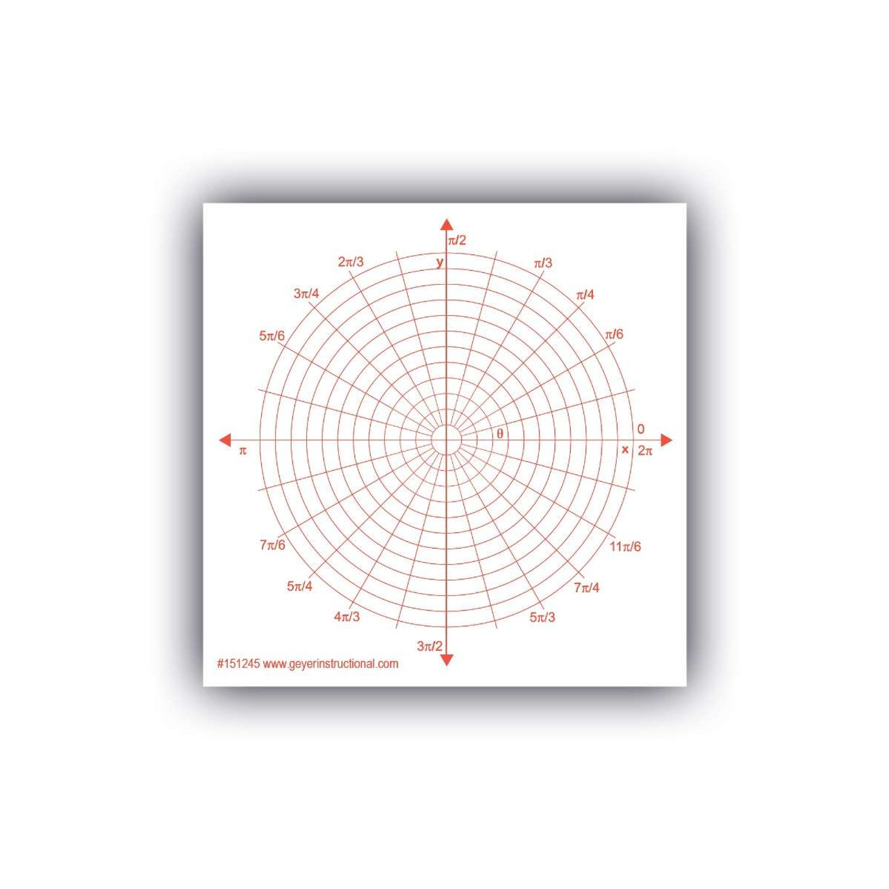 Graphing 3M Post It Notes Polar Radians | Geyer Instructional Products