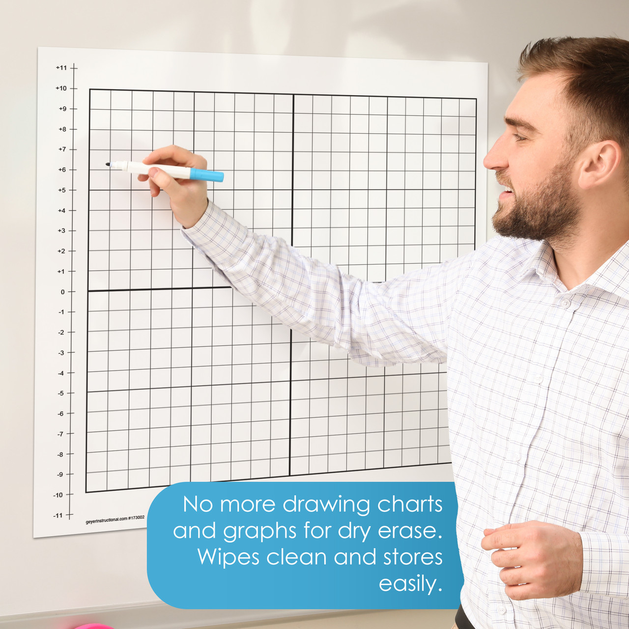 Dry Erase Graph Magnet - 1