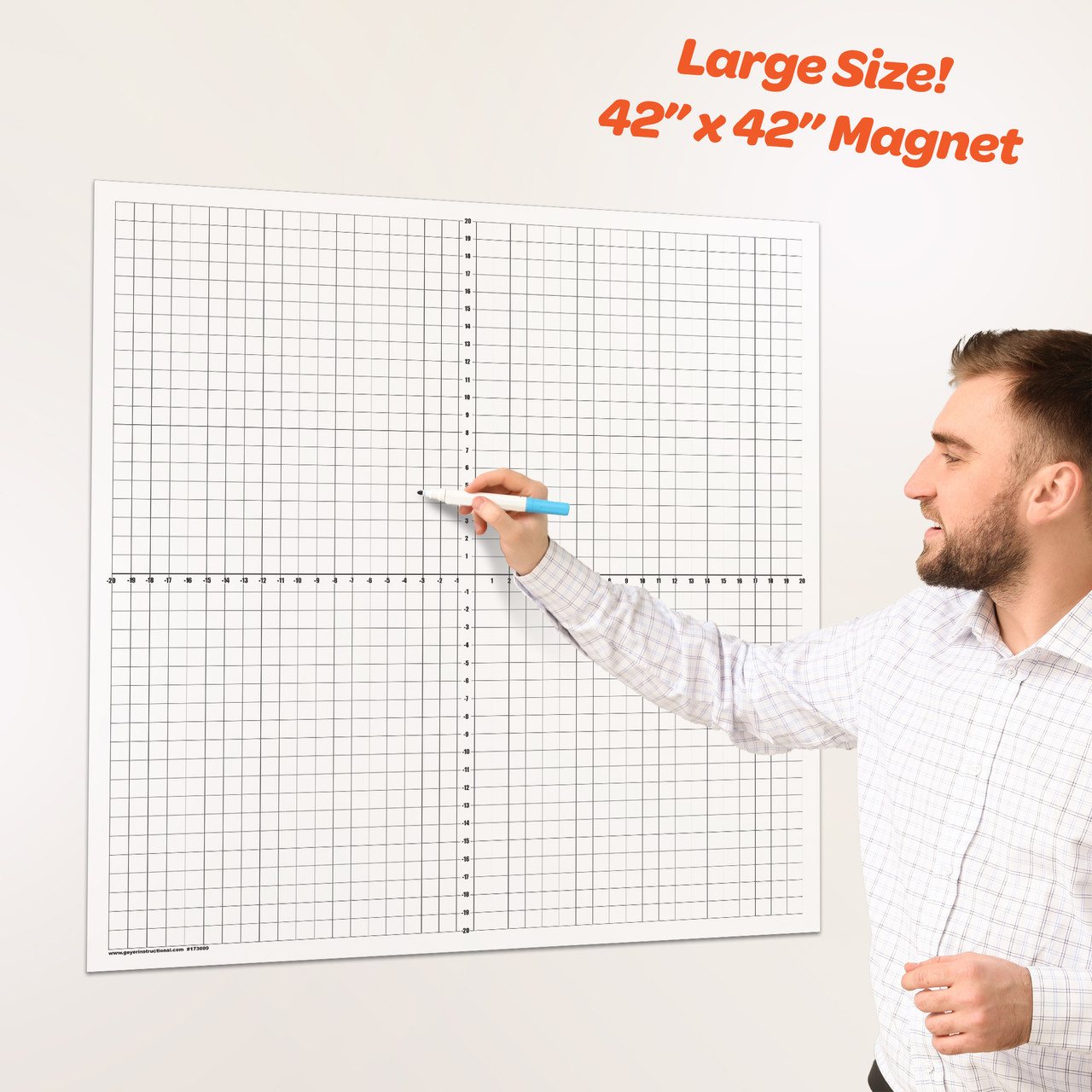 Large 3.5' x 3.5' Dry-Erase Magnet, 1