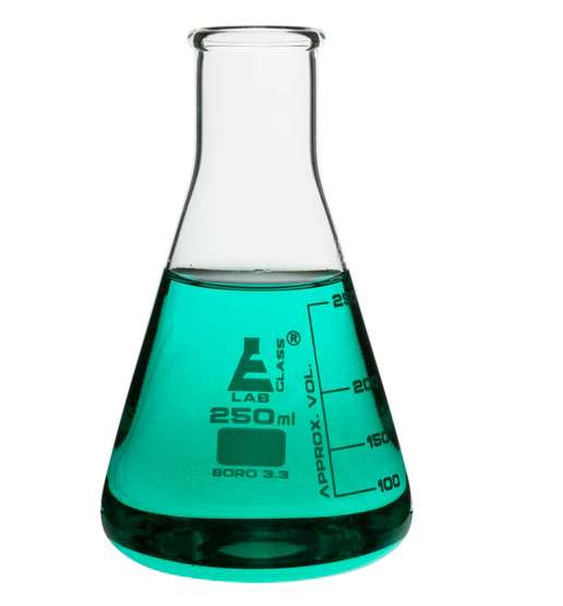 Fiole Erlenmeyer En Verre Borosilicaté - 50 Ml - Résistante à La Chaleur - Graduations Précises - Pour Labo, école, Expériences Chimie