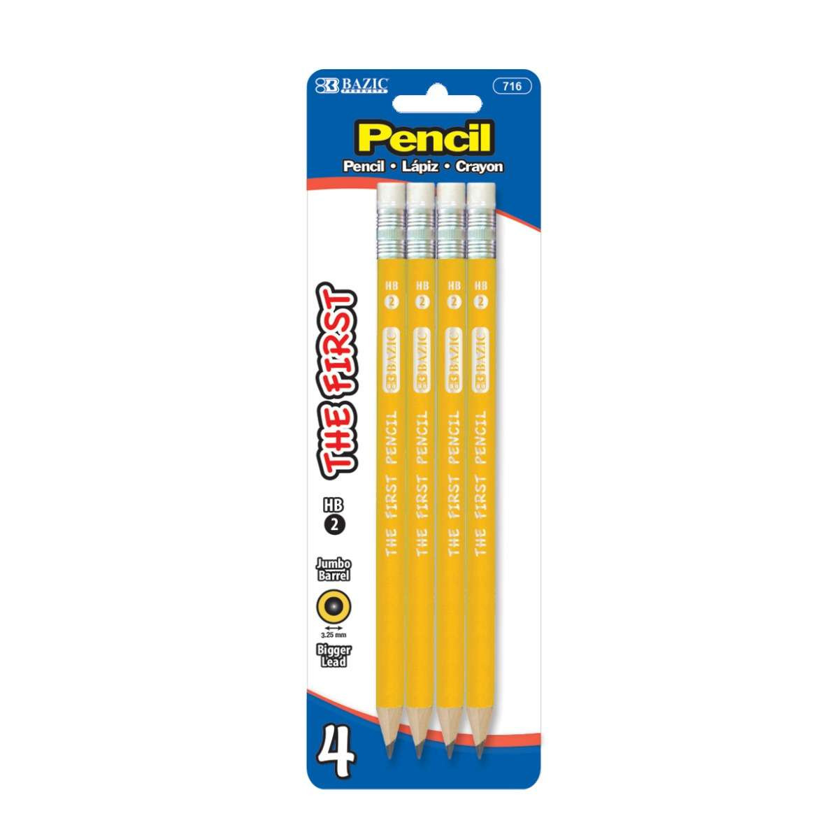 2 The First Jumbo Premium Yellow Pencil (4/Pack) 24 Pack | Geyer