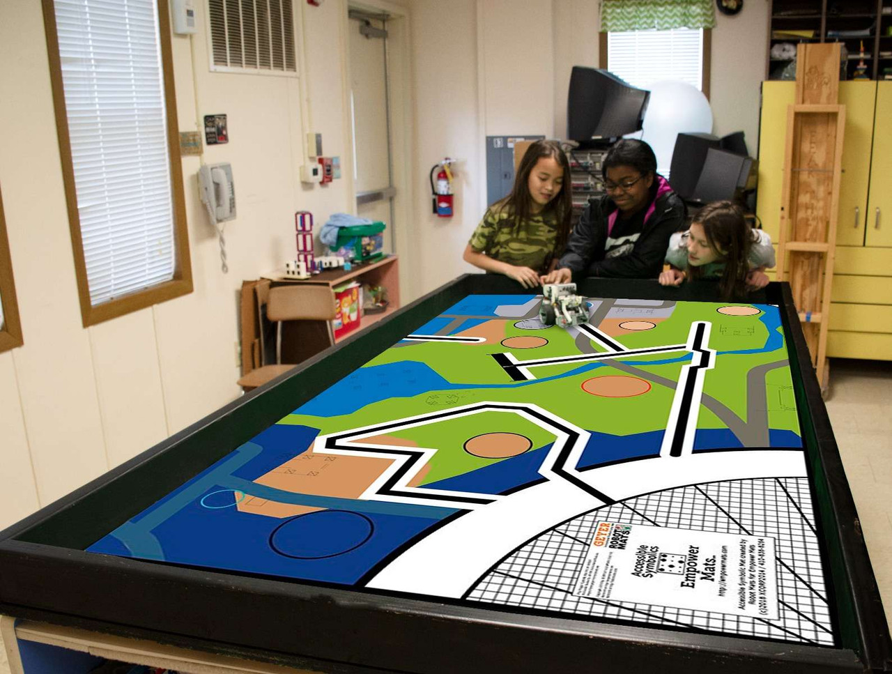 EMPOWERMAT Robotics Mat For Visually Impaired City Shaper 44.75 x92.75 Geyer Instructional Products