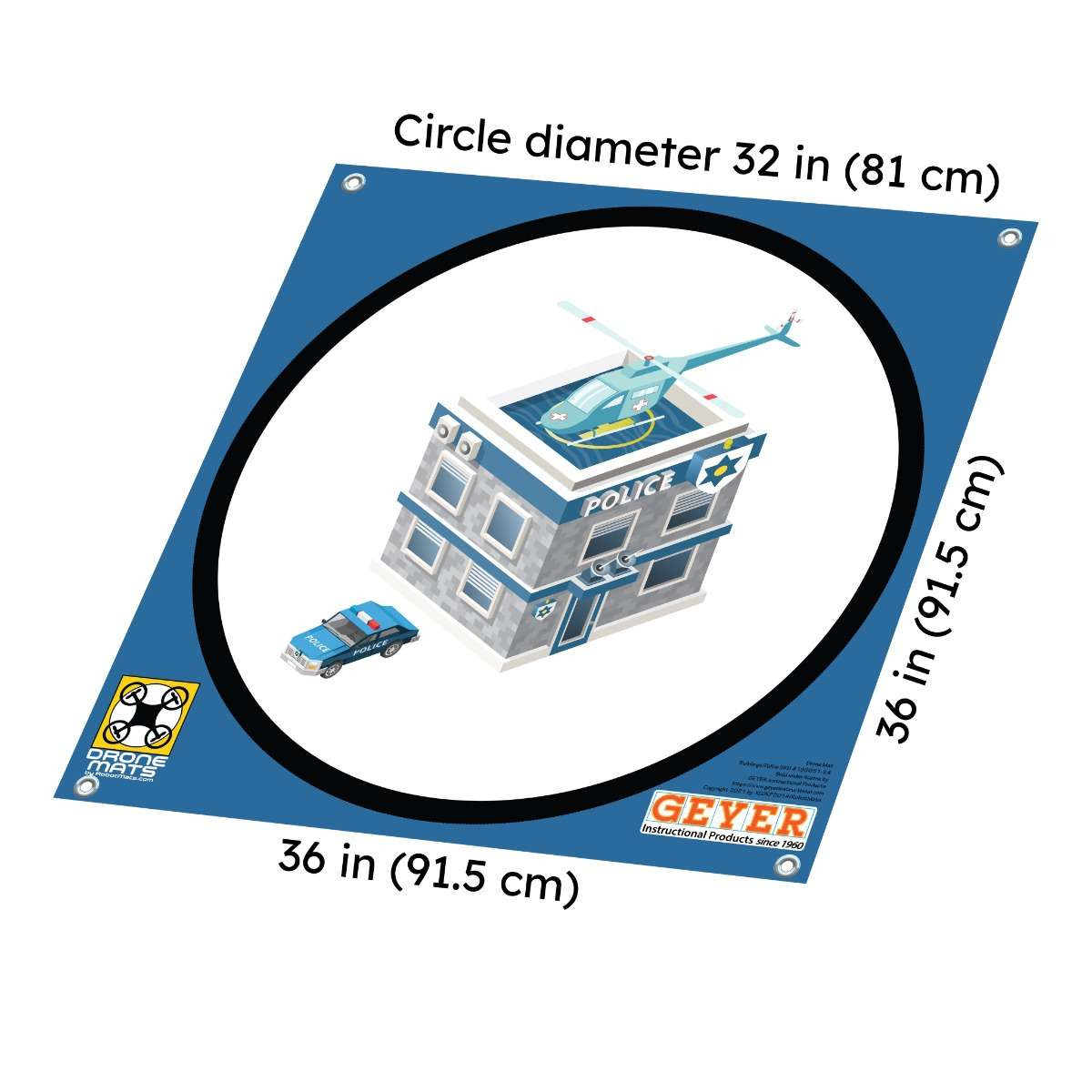 Drone Target Pad, Building Mat, Police Station (Various Sizes and ...