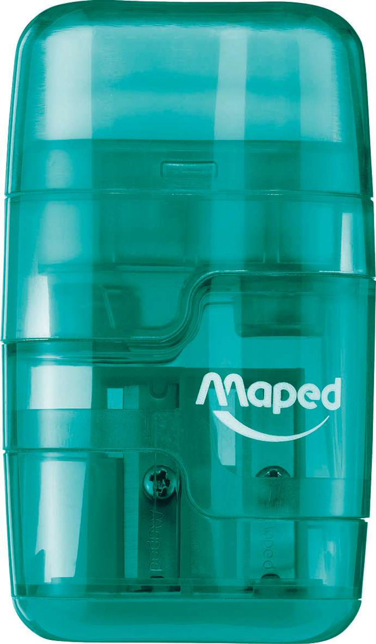 Connect DUO 2Hole Canister Pencil Sharpener & Eraser Combo Display x20