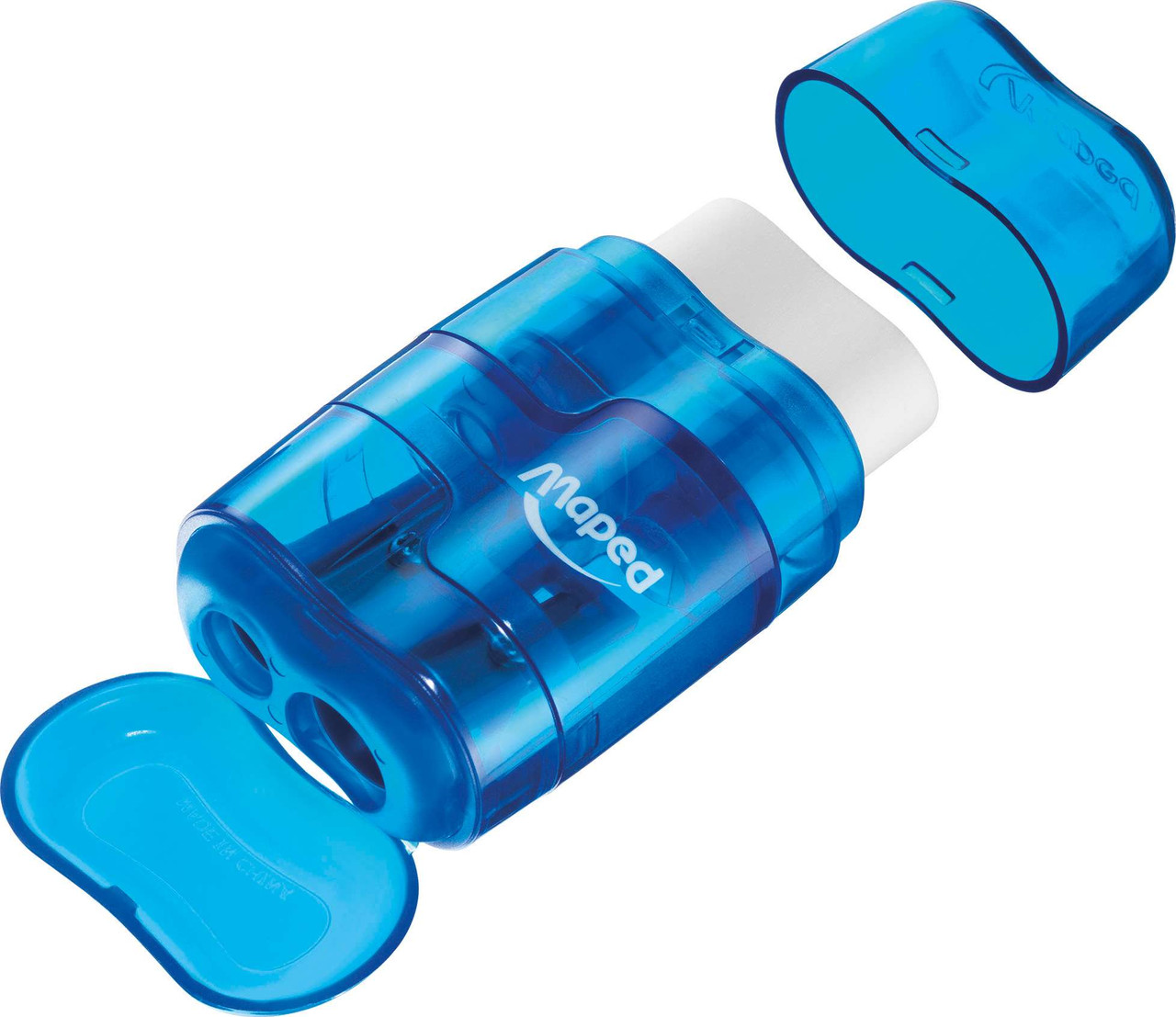 Connect DUO 2Hole Canister Pencil Sharpener & Eraser Combo Display x20