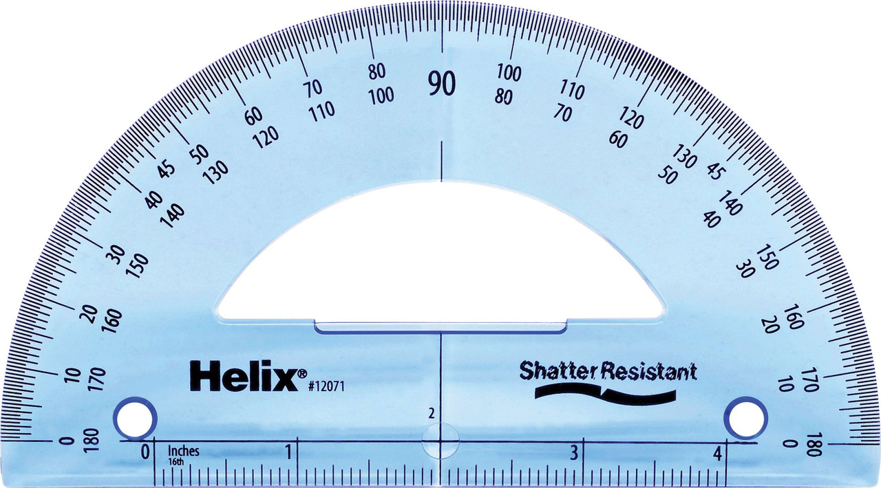 180 shatter resistant professional protractor 6 100 each geyer