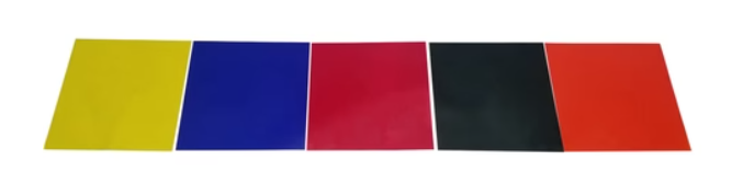 Rectangular Filter Colors Color Filters Set of Five Colors Size 4 Inches Square. Pack of 10 Sets.