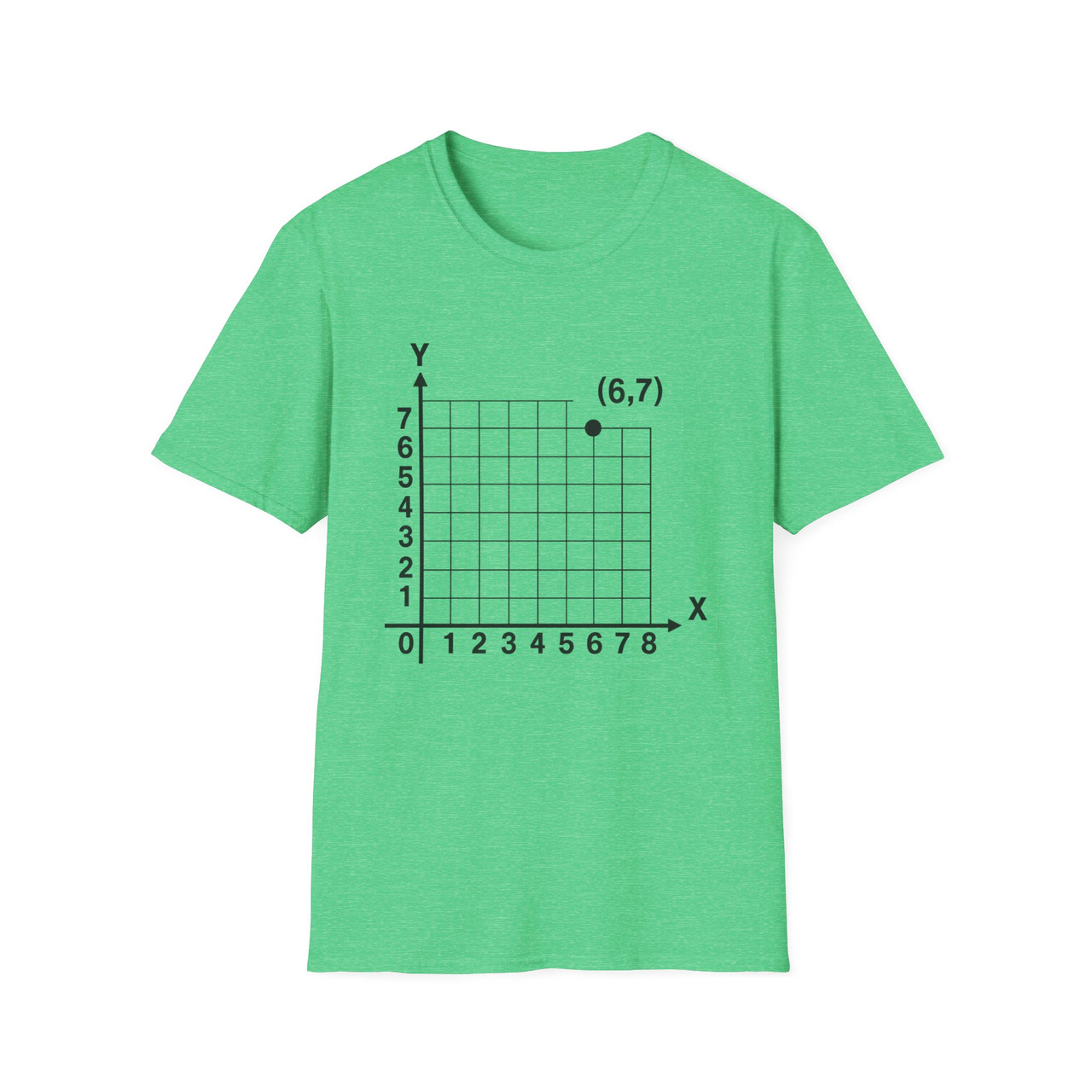 Six, SevenCoordinate Plane, Unisex Coordinate T-Shirt Fun Math