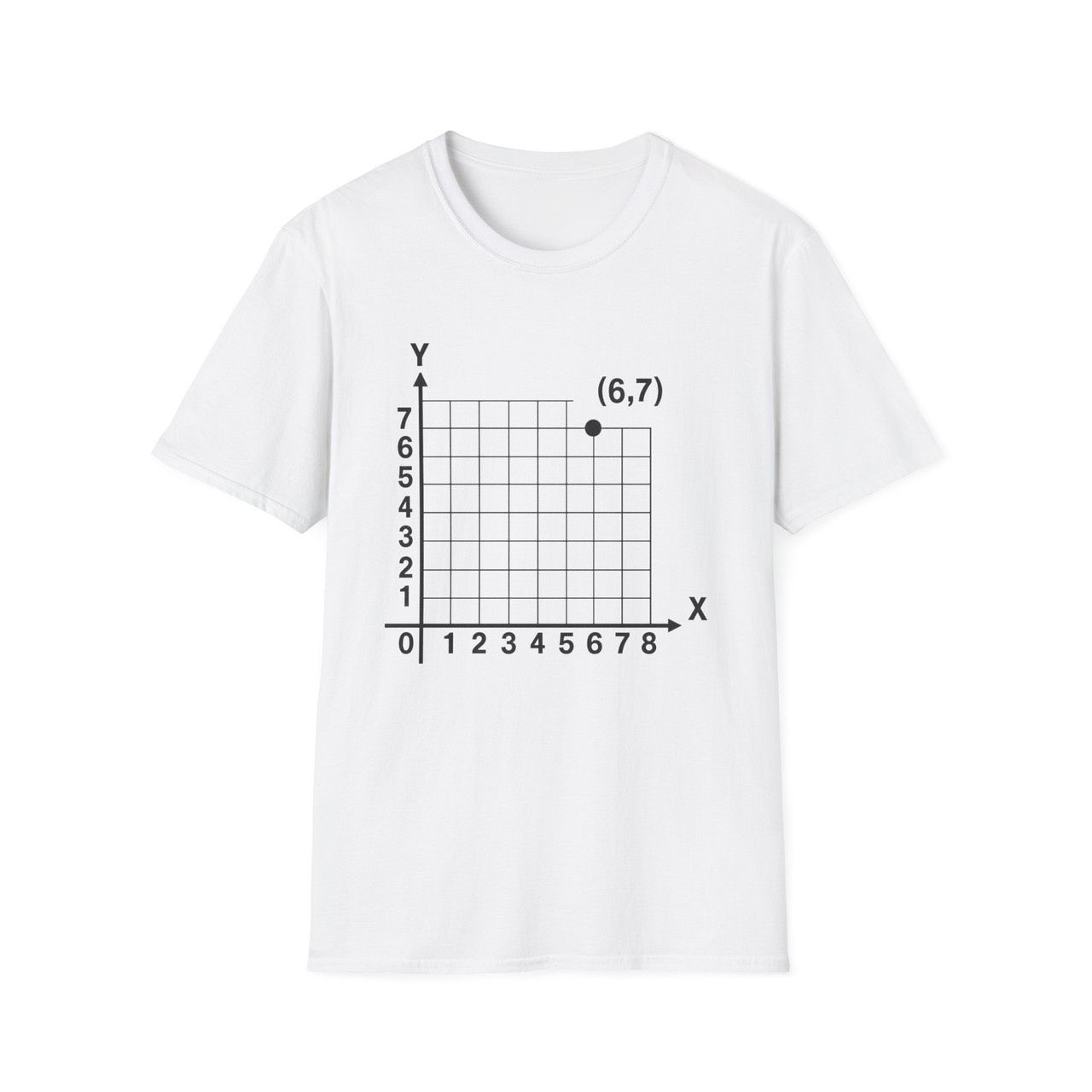Six, SevenCoordinate Plane, Unisex Coordinate T-Shirt Fun Math