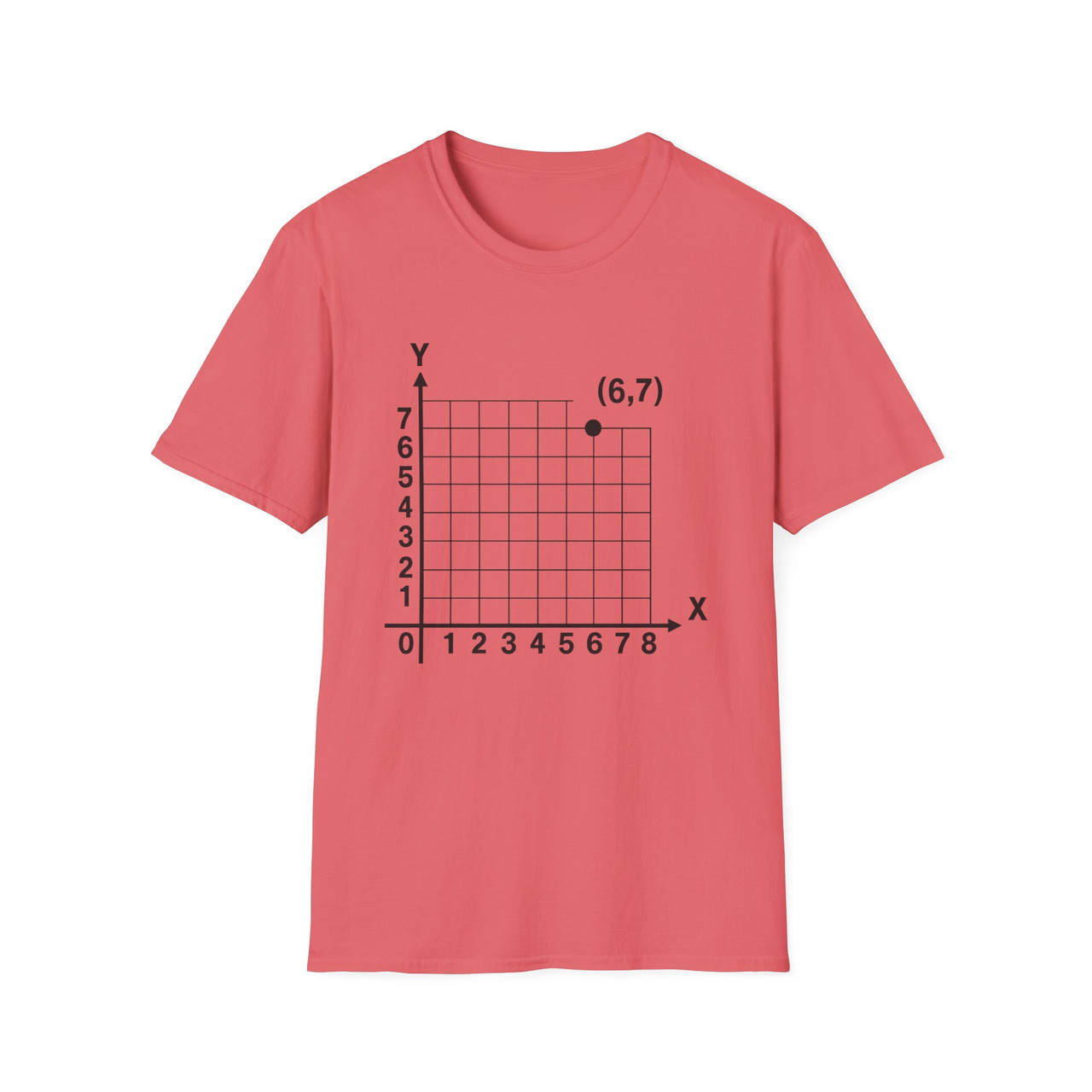 Six, SevenCoordinate Plane, Unisex Coordinate T-Shirt Fun Math