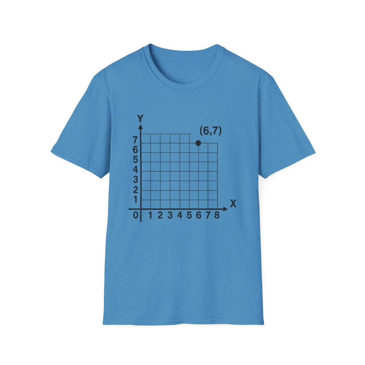 Six, SevenCoordinate Plane, Unisex Coordinate T-Shirt Fun Math
