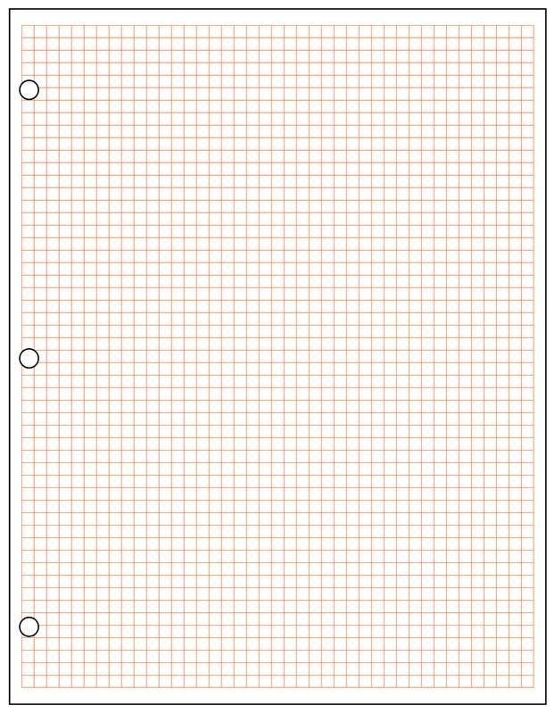 Large Grid Paper Metric Graph Paper, Lower Half 1/2 Cm Squares