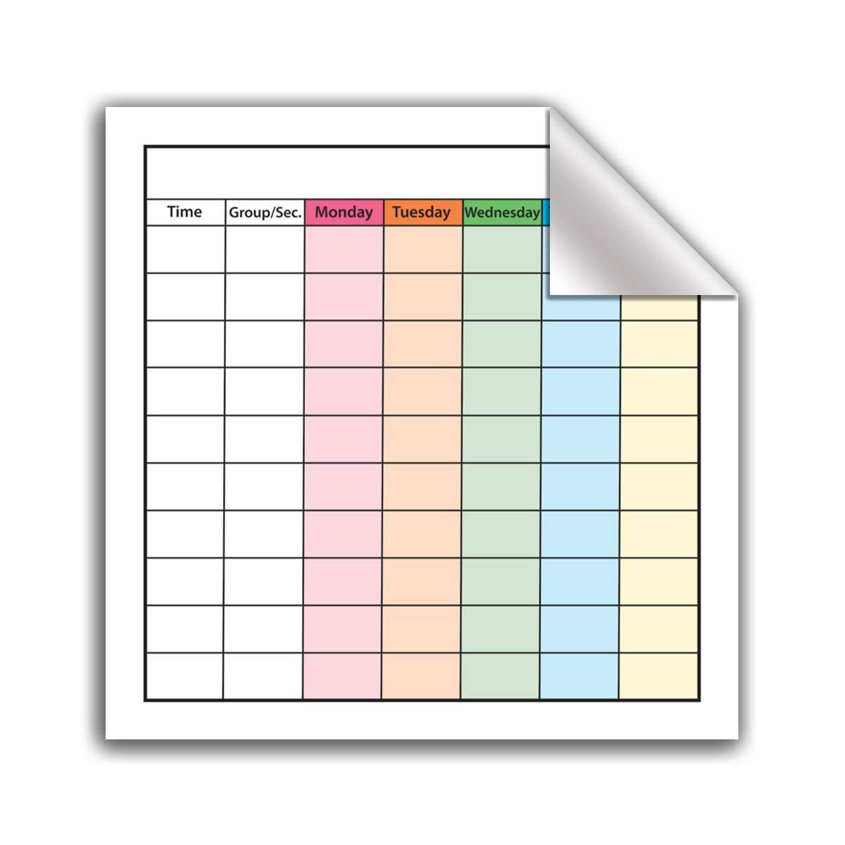 Repositionable Low Tac Peel Stick Calendar Geyer Instructional