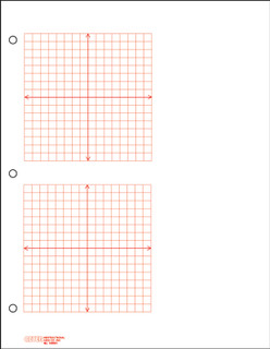 2 Grid Coordinate Plane Graph Paper, 1/4" 