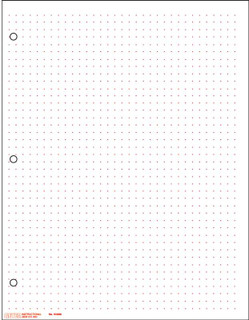 Classic Dot Graph Paper, 1/4" SQ. - Red - 500 Sheet Ream 150069