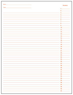 Lined Answer Paper 150529