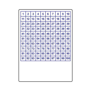 Dry Erase Hundreds Grid Boards - Set of 24 160244