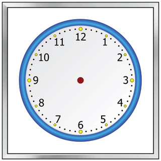 Blank Clock Face 4x4 Dry Erase Board 161200