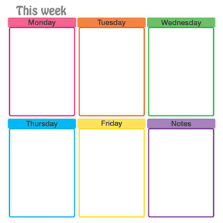 This Week At a glance-Dry Erase Static Cling Film 161502